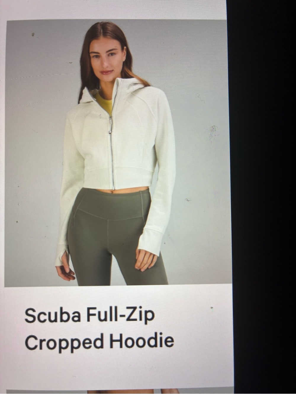 lululemon athletica Scuba Cropped Full-Zip Hoodie - White